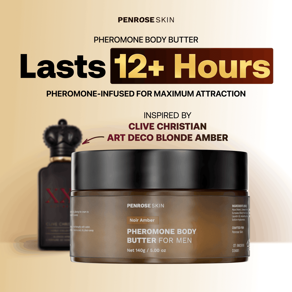Noir Amber pheromone body butter