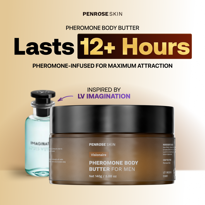 Visionaire pheromone body butter, inspired by Louis Vuitton Imagination, lasts 12+ hours